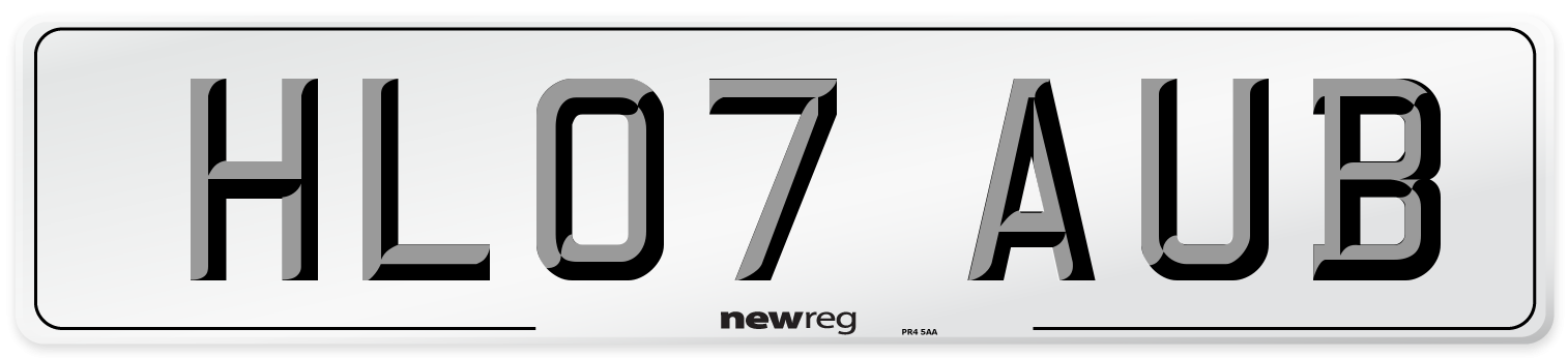HL07 AUB Number Plate from New Reg